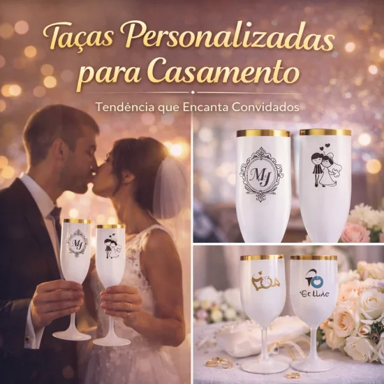 Taças Personalizadas para Casamento: Tendência que Encanta Convidados Taças Personalizadas para Casamento: Tendência que Encanta Convidados