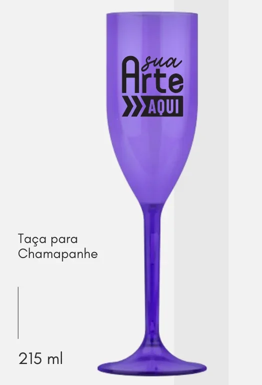 Ta&ccedil;a Champanhe Roxa