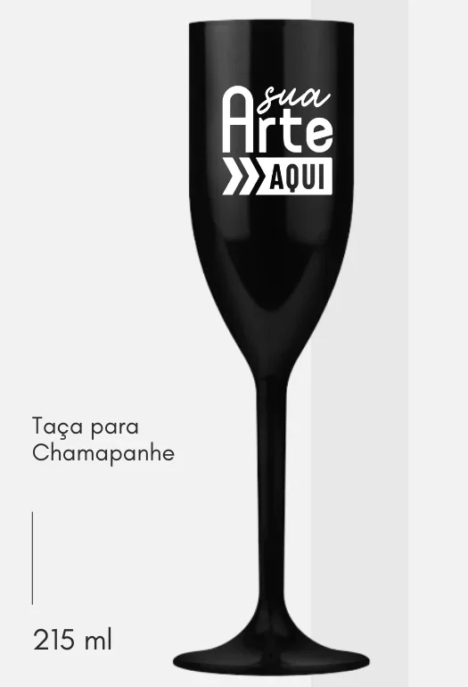 Ta&ccedil;a Champanhe Preta