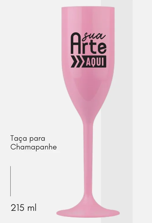 Ta&ccedil;a Champanhe Rosa Bebe