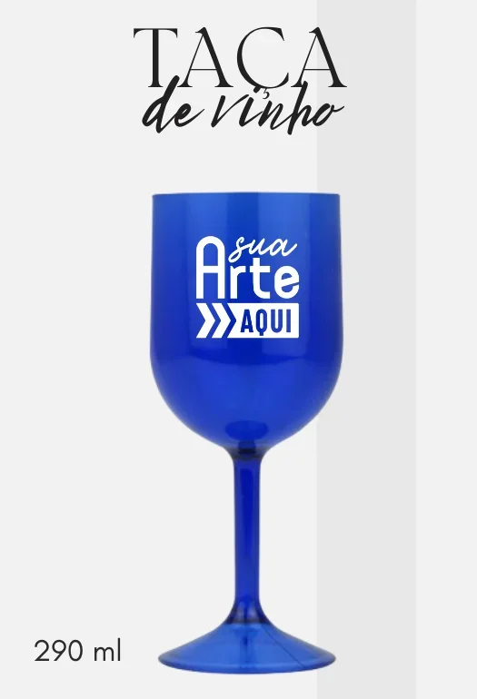 Ta&ccedil;a de Vinho Azul