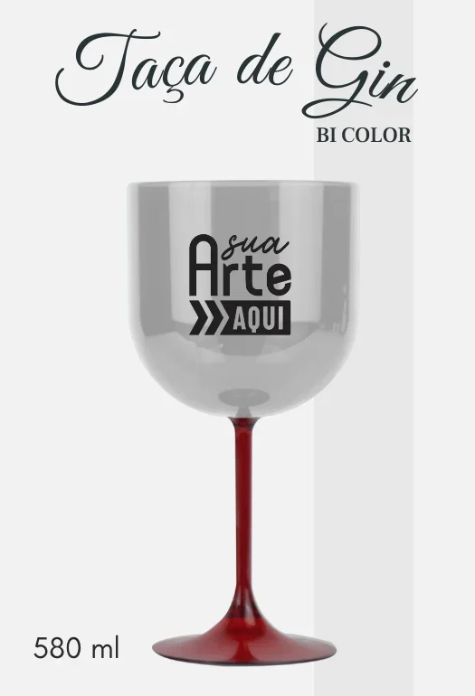 Taça de Gin Vermelha Taça de Gin Vermelha