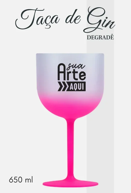 Ta&ccedil;a de Gin Degrad&ecirc; Rosa