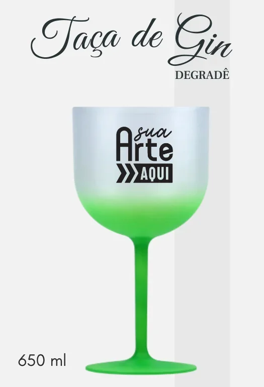 Ta&ccedil;a de Gin Degrad&ecirc; Verde