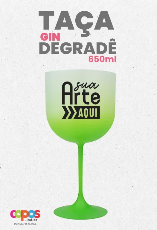 Ta&ccedil;a de Gin Degrad&ecirc; Verde