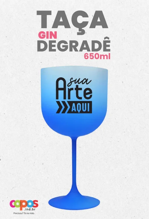 Ta&ccedil;a de Gin Degrad&ecirc; Azul